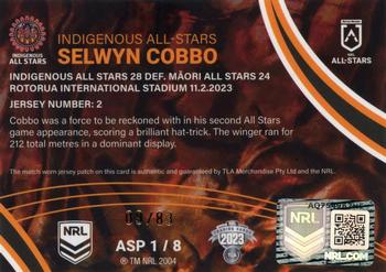 2023 NRL Traders Elite - All-Stars Jersey Patch #ASP1 Selwyn Cobbo Back